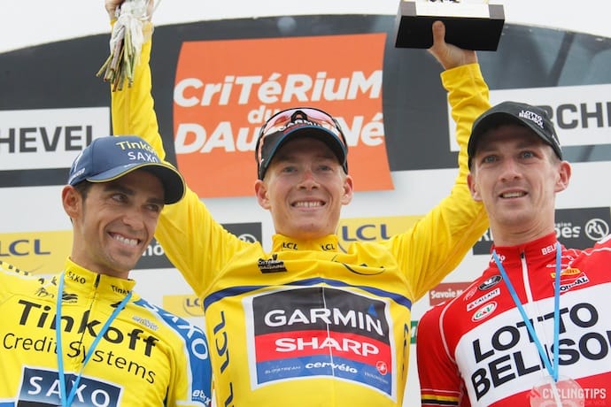 Judgement error by Contador allows Talansky to win Dauphine as Froome displays signs of weakness