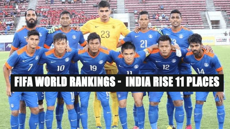 Fifa World Rankings - India rise 11 places