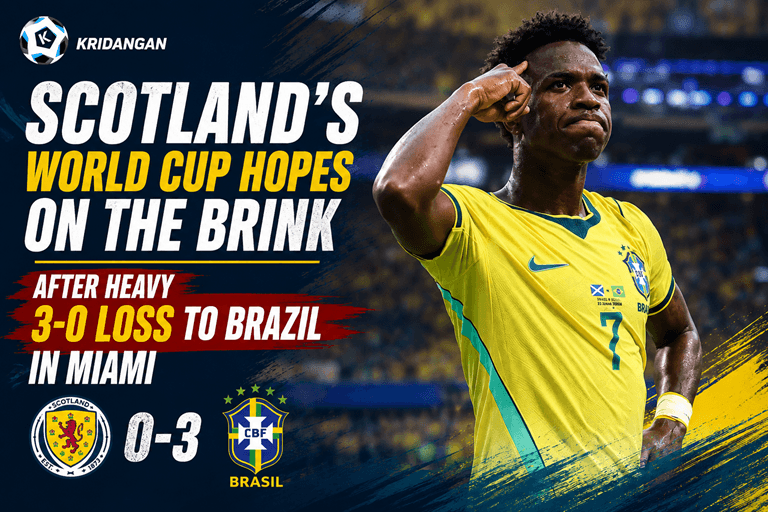 Scotlandâs World Cup Hopes on the Brink After Heavy 3-0 Loss to Brazil in Miami