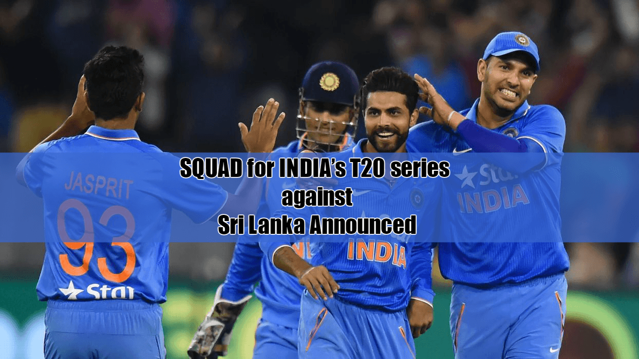 Squad for India t20