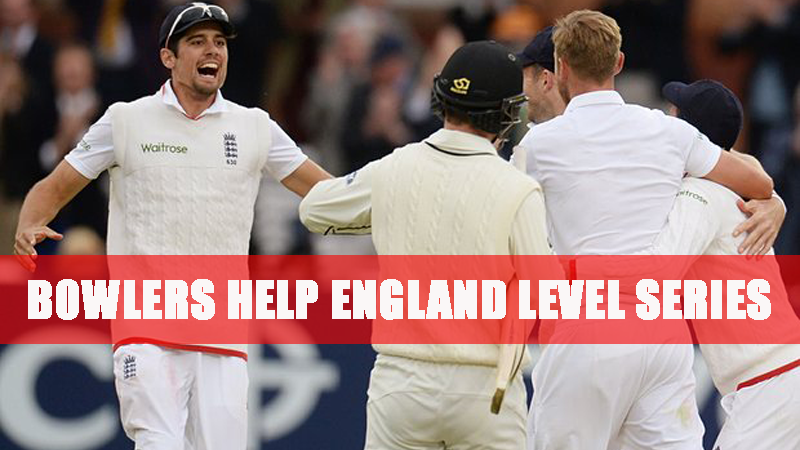 Bowlers help England level series
