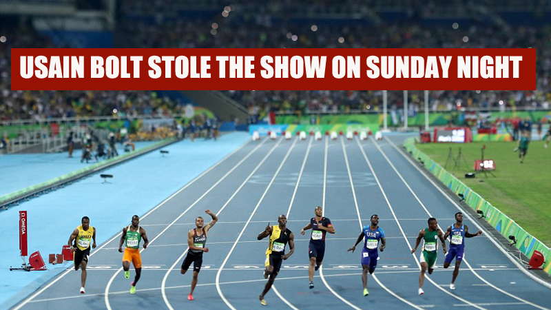 Usain Bolt stole the show on Sunday night