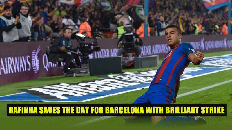 Rafinha saves the day for Barcelona with brilliant strike
