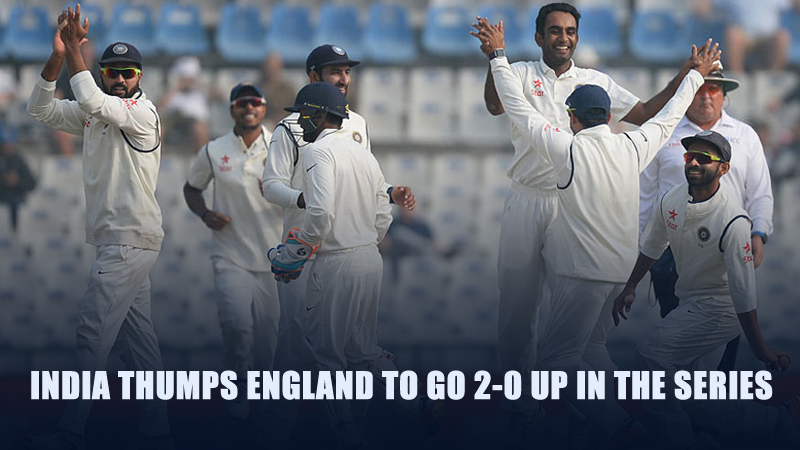 India thumps England to go 2-0 up in the series