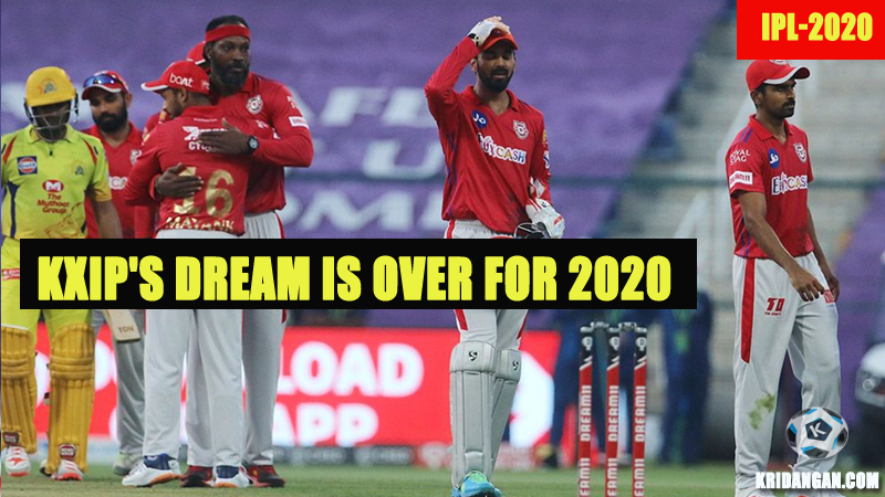 KXIP's dream is over for 2020